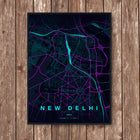 Delhi Map Art Print - Wall Print | Personalised Gift