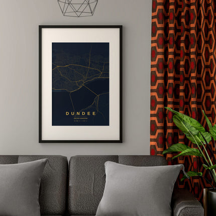 Dundee Map Art Print - Lifestyle Room Setting