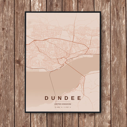 Dundee Map Art Print - Wall Print | Personalised Gift