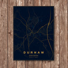 Durham Map Art Print - Wall Print | Personalised Gift
