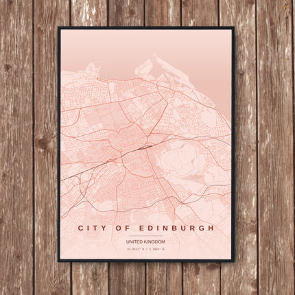 Edinburgh Map Art Print - Wall Print | Personalised Gift