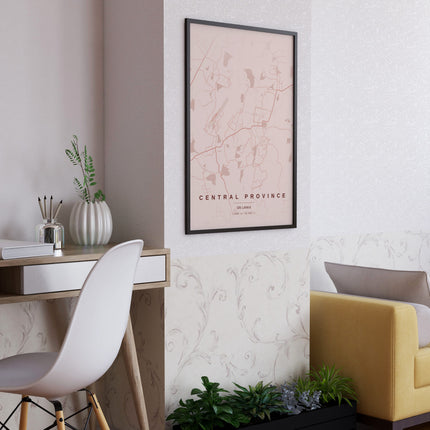 Everest Base Camp Map Art Print - Lifestyle Room Setting