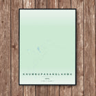 Everest Base Camp Map Art Print - Wall Print | Personalised Gift