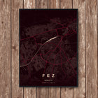 Fez Map Art Print - Wall Print | Personalised Gift