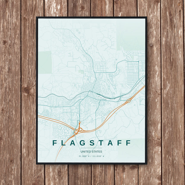 Flagstaff Map Art Print - Wall Print | Personalised Gift