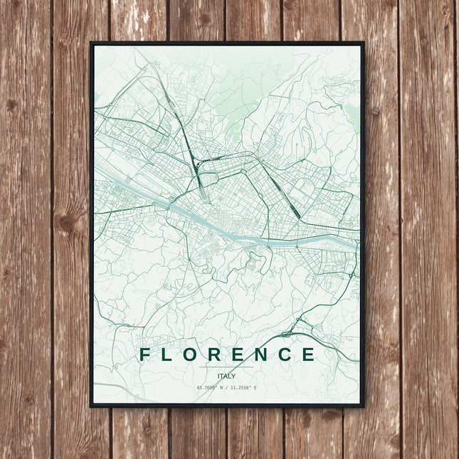 Florence Map Art Print - Wall Print | Personalised Gift