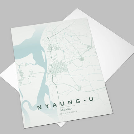 Fushimi Inari, Kyoto Map Art Print - Lifestyle Room Setting