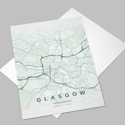 Glasgow Map Art Print - Alternative Angle View