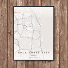 Gold Coast Map Art Print - Wall Print | Personalised Gift