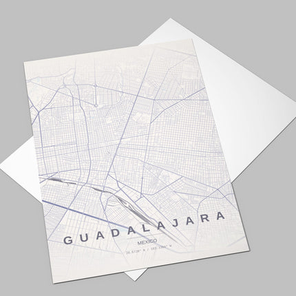 Guadalajara Map Art Print - Alternative Angle View