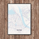 Hanoi Map Art Print - Wall Print | Personalised Gift