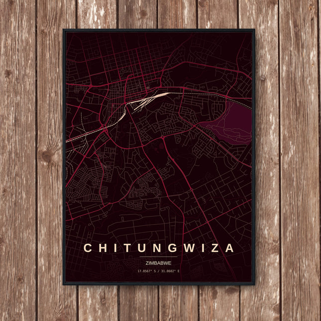 Harare Map Art Print - Wall Print | Personalised Gift