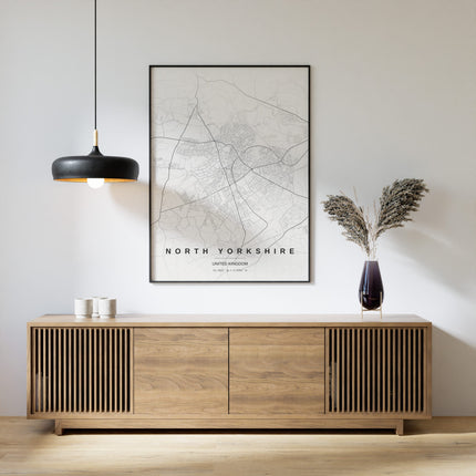Harrogate Map Art Print - Lifestyle Room Setting