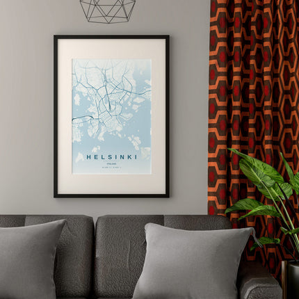 Helsinki Map Art Print - Alternative Angle View
