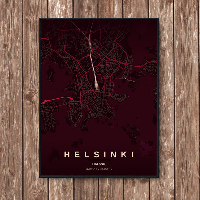 Helsinki Map Art Print - Wall Print | Personalised Gift