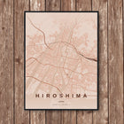 Hiroshima Map Art Print - Wall Print | Personalised Gift