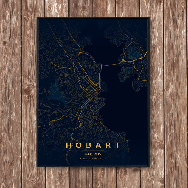 Hobart Map Art Print - Wall Print | Personalised Gift