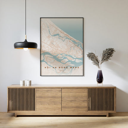 Hoi An Map Art Print - Alternative Angle View