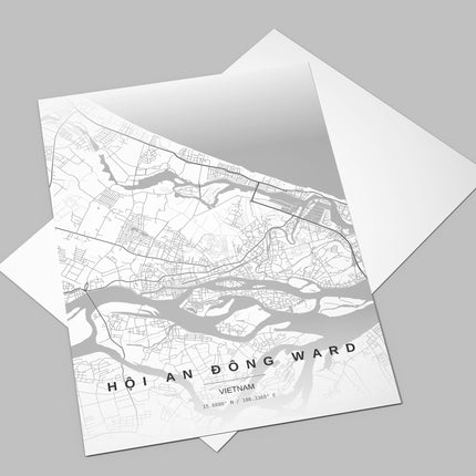 Hoi An Map Art Print - Lifestyle Room Setting