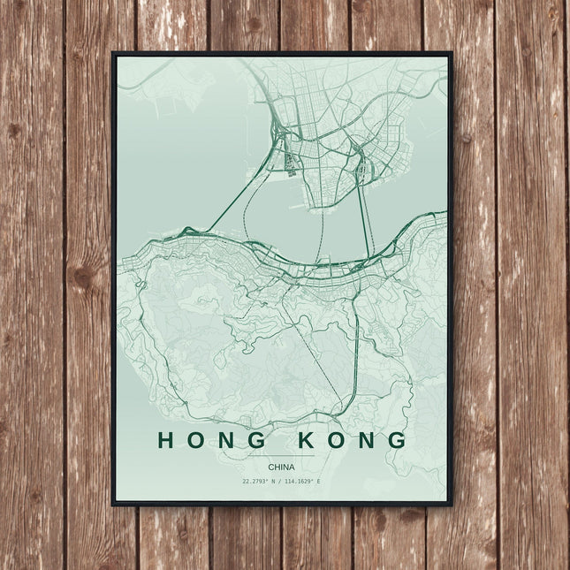 Hong Kong Map Art Print - Wall Print | Personalised Gift