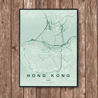 Hong Kong Map Art Print - Wall Print | Personalised Gift