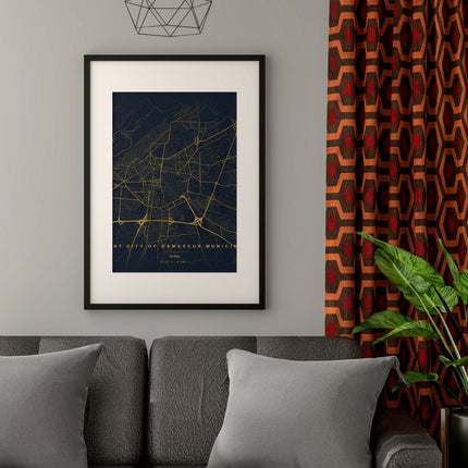Indianapolis Map Art Print - Alternative Angle View
