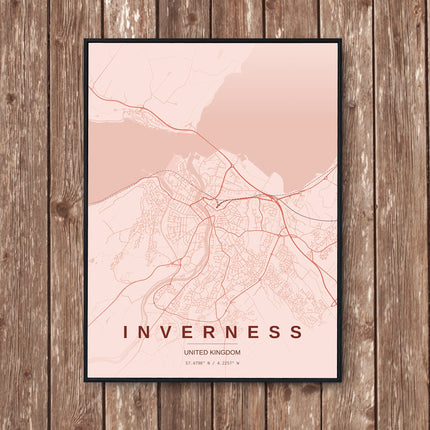 Inverness Map Art Print - Wall Print | Personalised Gift