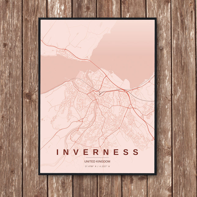 Inverness Map Art Print - Wall Print | Personalised Gift