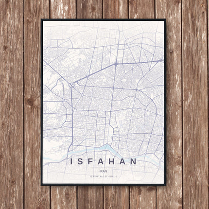 Isfahan Map Art Print - Wall Print | Personalised Gift