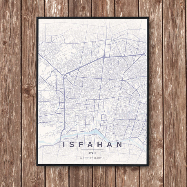 Isfahan Map Art Print - Wall Print | Personalised Gift