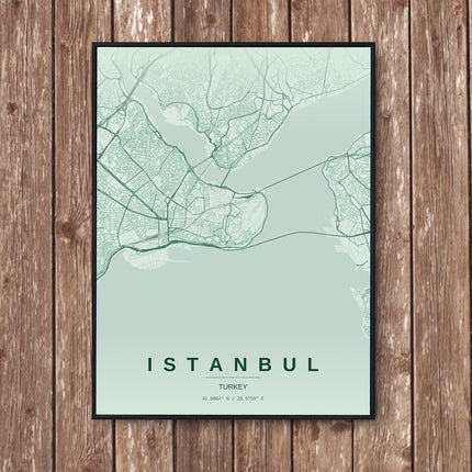 Istanbul Map Art Print - Wall Print | Personalised Gift