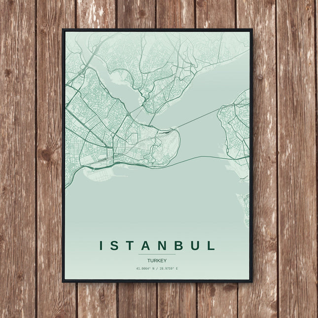 Istanbul Map Art Print - Wall Print | Personalised Gift