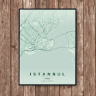 Istanbul Map Art Print - Wall Print | Personalised Gift