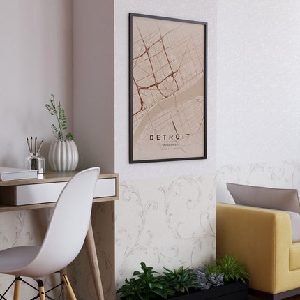 Izmir Map Art Print - Lifestyle Room Setting