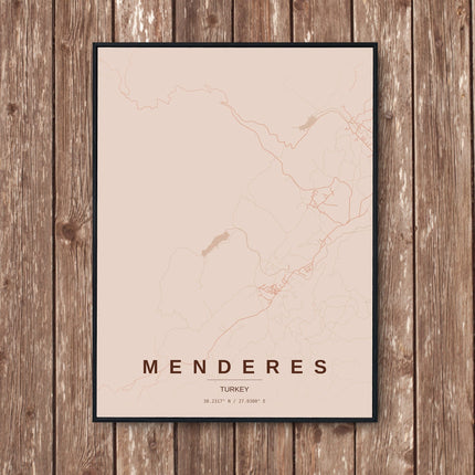 Izmir Map Art Print - Wall Print | Personalised Gift