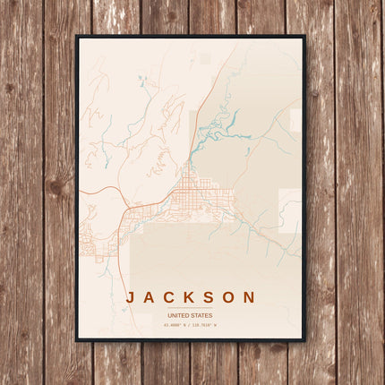 Jackson Map Art Print - Wall Print | Personalised Gift