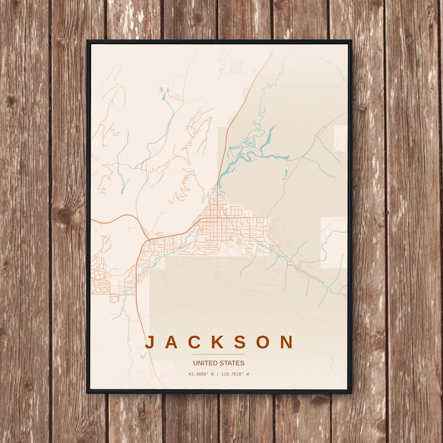 Jackson Map Art Print - Wall Print | Personalised Gift