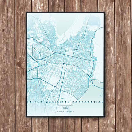 Jaipur Map Art Print - Wall Print | Personalised Gift