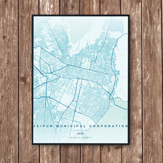 Jaipur Map Art Print - Wall Print | Personalised Gift