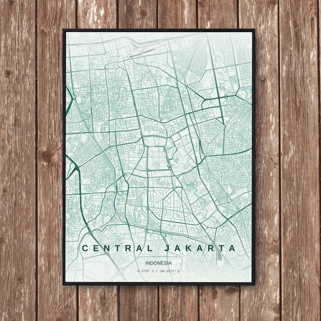 Jakarta Map Art Print - Wall Print | Personalised Gift