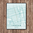 Jeddah Map Art Print - Wall Print | Personalised Gift