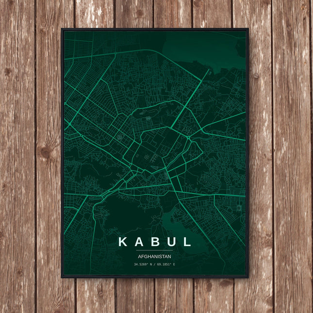 Kabul Map Art Print - Wall Print | Personalised Gift