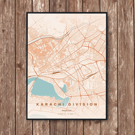 Karachi Map Art Print - Wall Print | Personalised Gift