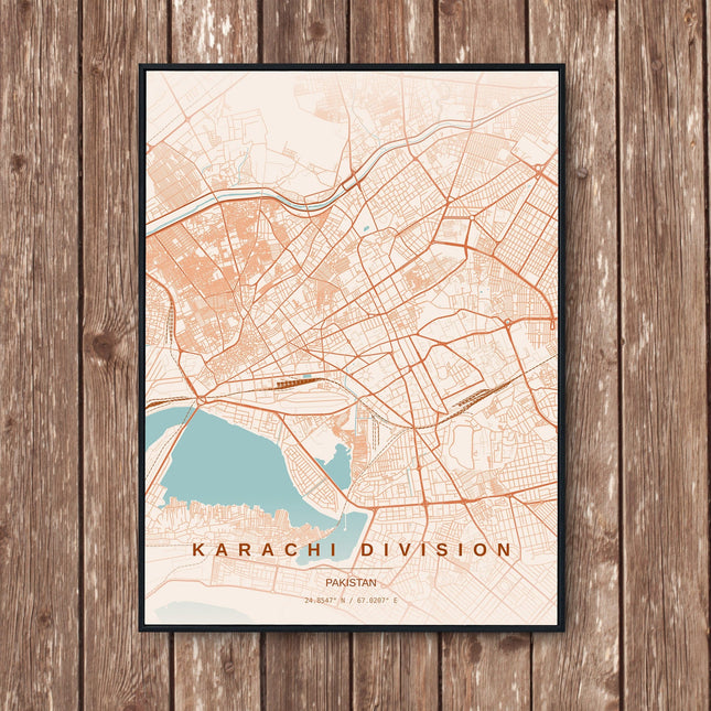 Karachi Map Art Print - Wall Print | Personalised Gift