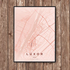 Karnak Temple, Luxor Map Art Print - Wall Print | Personalised Gift