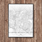Kathmandu Map Art Print - Wall Print | Personalised Gift