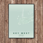 Key West Map Art Print - Wall Print | Personalised Gift