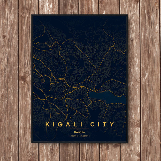 Kigali Map Art Print - Wall Print | Personalised Gift
