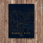 Kigali Map Art Print - Wall Print | Personalised Gift