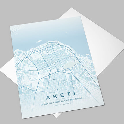 Kinshasa Map Art Print - Alternative Angle View